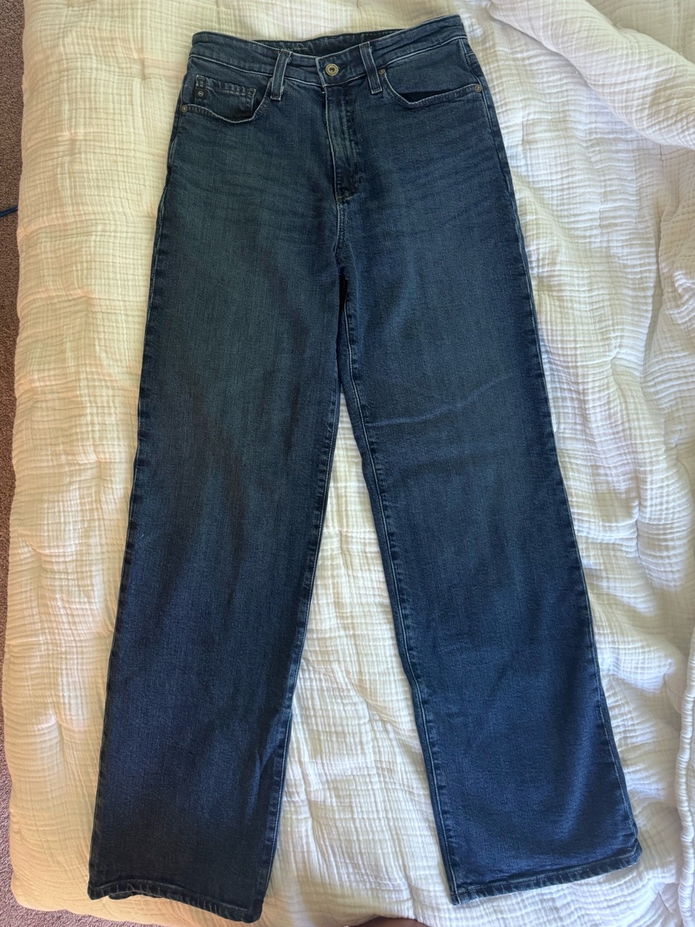 Ag Adriano Goldschmied Dark Indigo Straight-Leg Jeans
